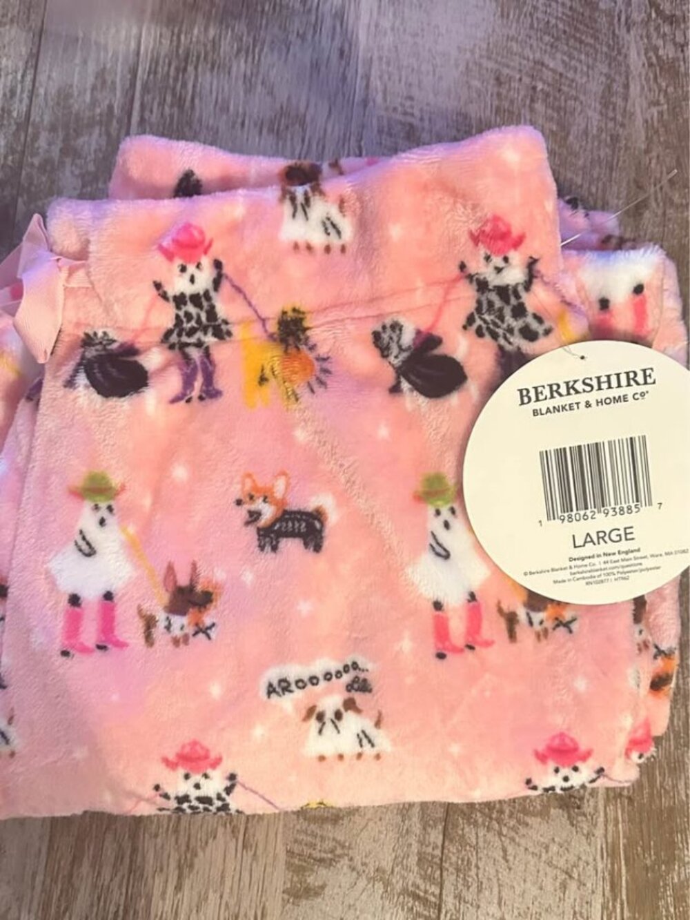 ⭐Berkshire Blanket & Home Co Doggie Drawings Lounge Pants, Size Large